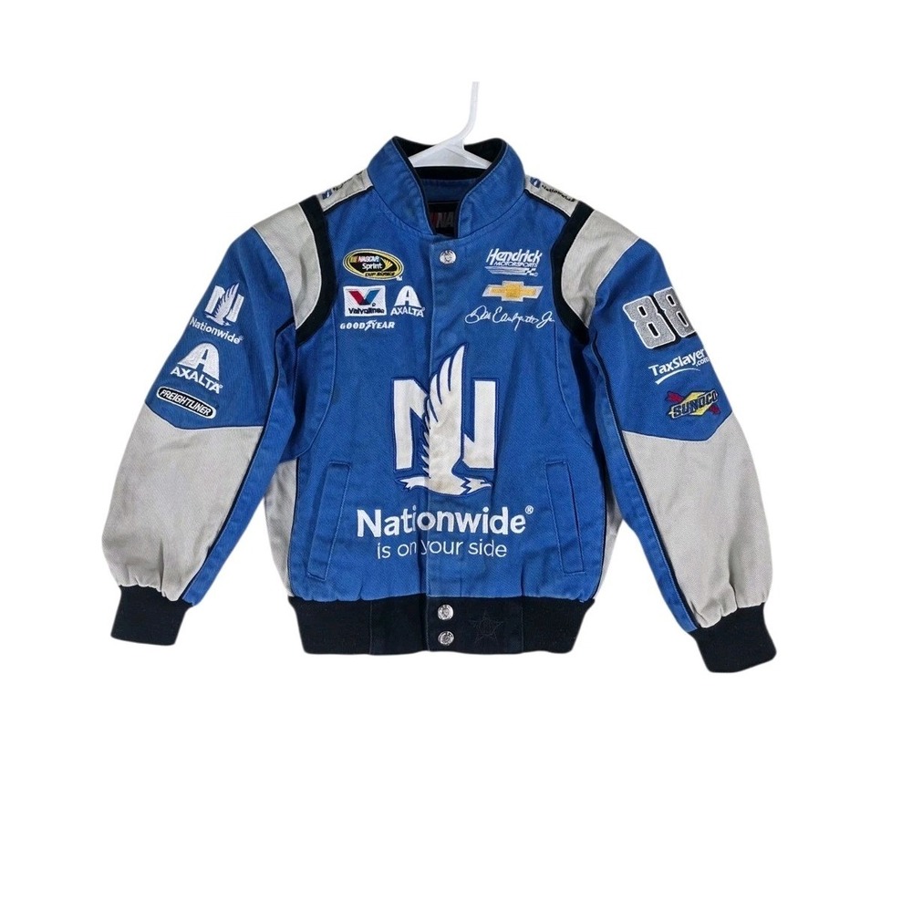 JH Design Dale Earnhardt Jr 88 Nationwide NASCAR Racing Jacket Kids Small 5-6